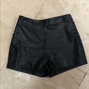 Leather shorts